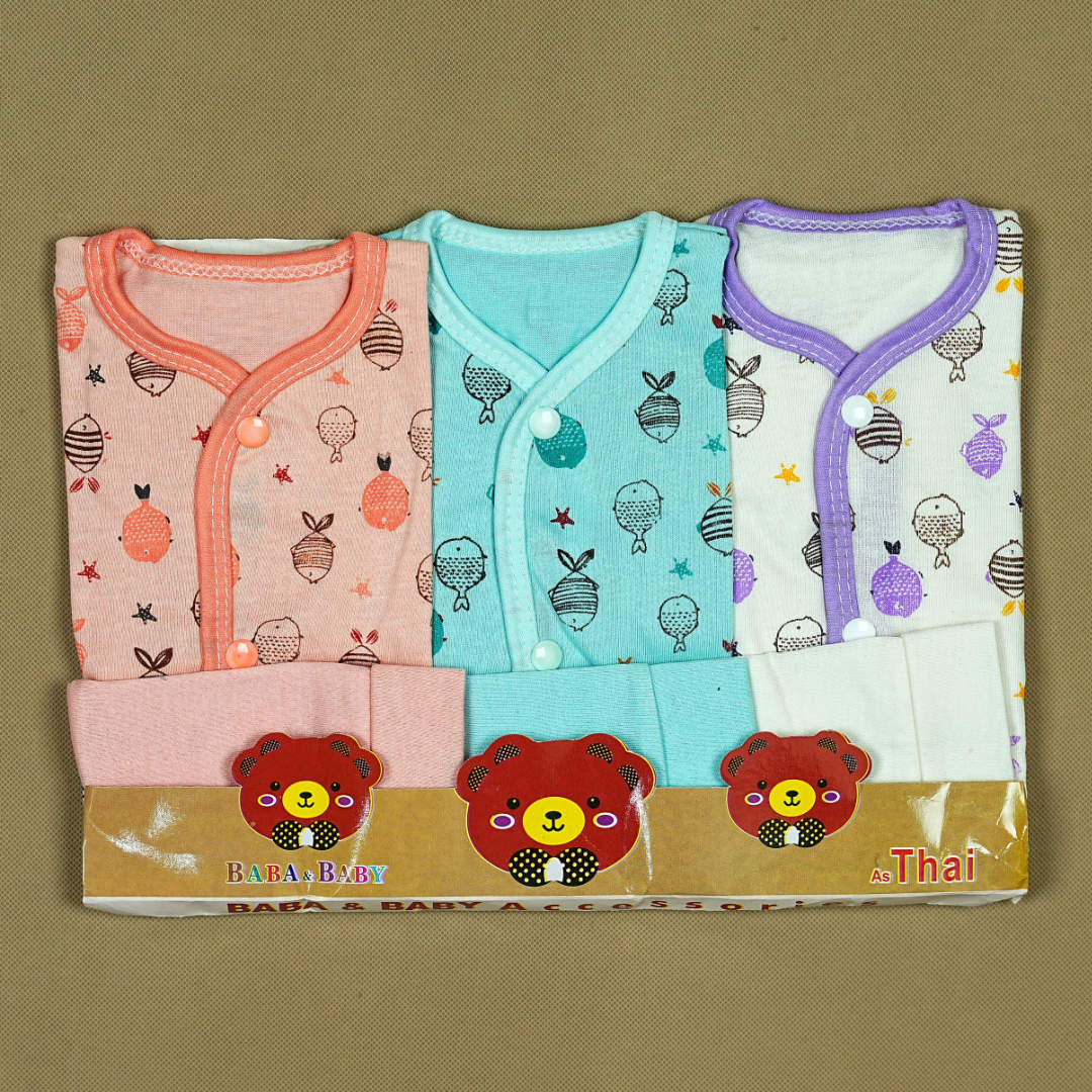 3-Piece Baby Clothing Set with Bunny Print – Soft Cotton Shirt, Pants & Cap for Newborns | Babypro.pk