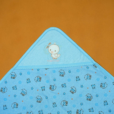 Tweet Tweet Hooded Baby Blanket – Soft Cotton Blanket with Adorable Duckling Design | Babypro.pk