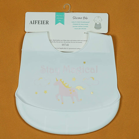 Aifeier Silicone Baby Bib – Easy-Clean, Waterproof Bib with Magical Unicorn Design