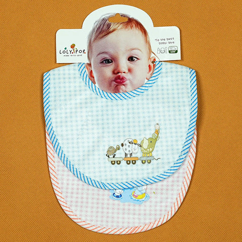 Babypro.pk Loly Pop Baby Bib Set: Two Adorable Bibs for Your Little Sweetheart