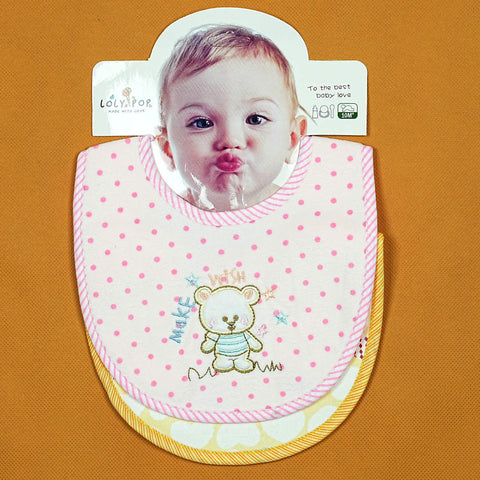 Loly Pop 2-Piece Baby Bib Set – Made with Love for Your Little One (10M+)