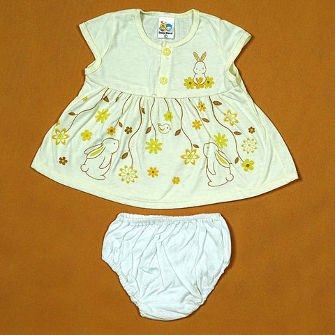 Babypro.pk Exclusive: Adorable Bunny Print 2-Piece Set for Baby Girls - Made in Thailand