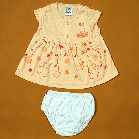 Babypro.pk Exclusive: Adorable Bunny Print 2-Piece Set for Baby Girls - Made in Thailand