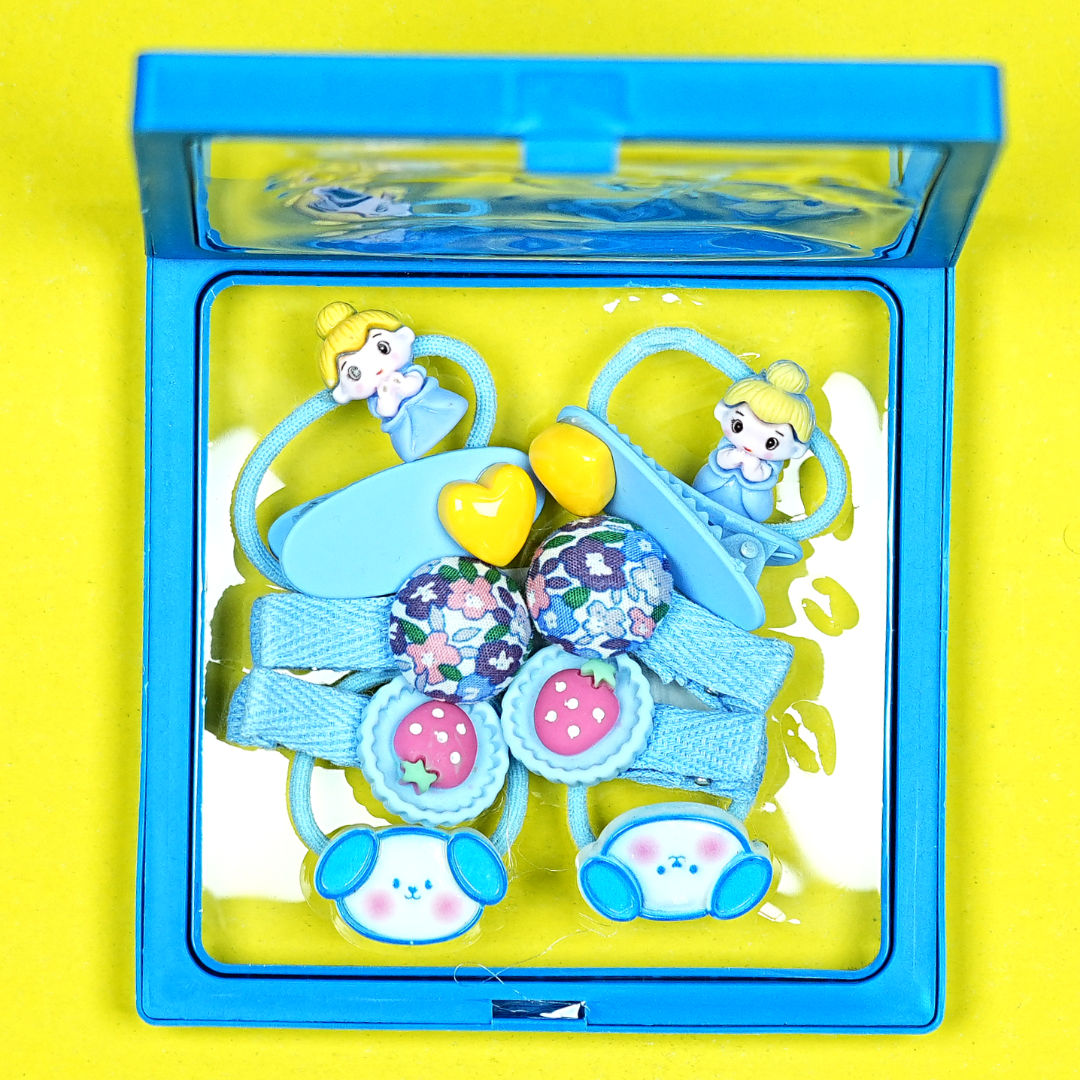 Baby Girl Hair Accessories Set - Adorable Princess Hair Clips, Ponytail Holders, and Barrettes for Toddlers and Infants