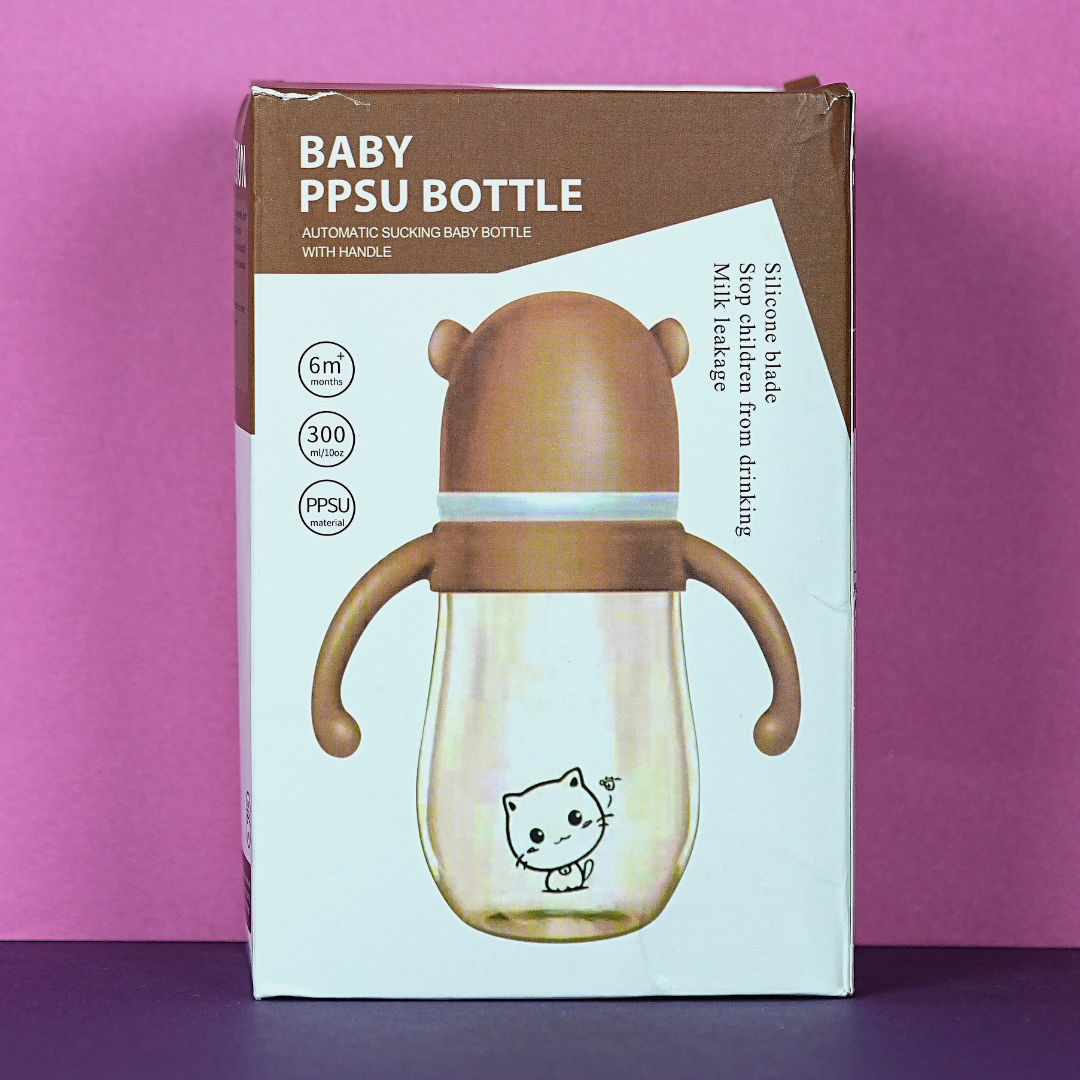 Baby PPSU Feeding Bottle, 300ml, Automatic Sucking, Leak-Proof, BPA Free, 6+ Months, Pakistan