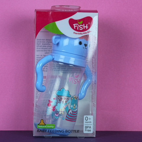 Fish Plastic Baby Bottle, 350ml, Anti-Colic, BPA Free, 6+ Months, Alien Design, Pakistan