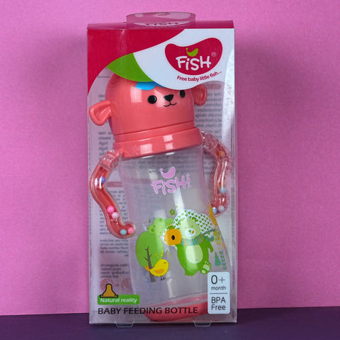 Fish Plastic Baby Bottle, 350ml, Anti-Colic, BPA Free, 6+ Months, Alien Design, Pakistan