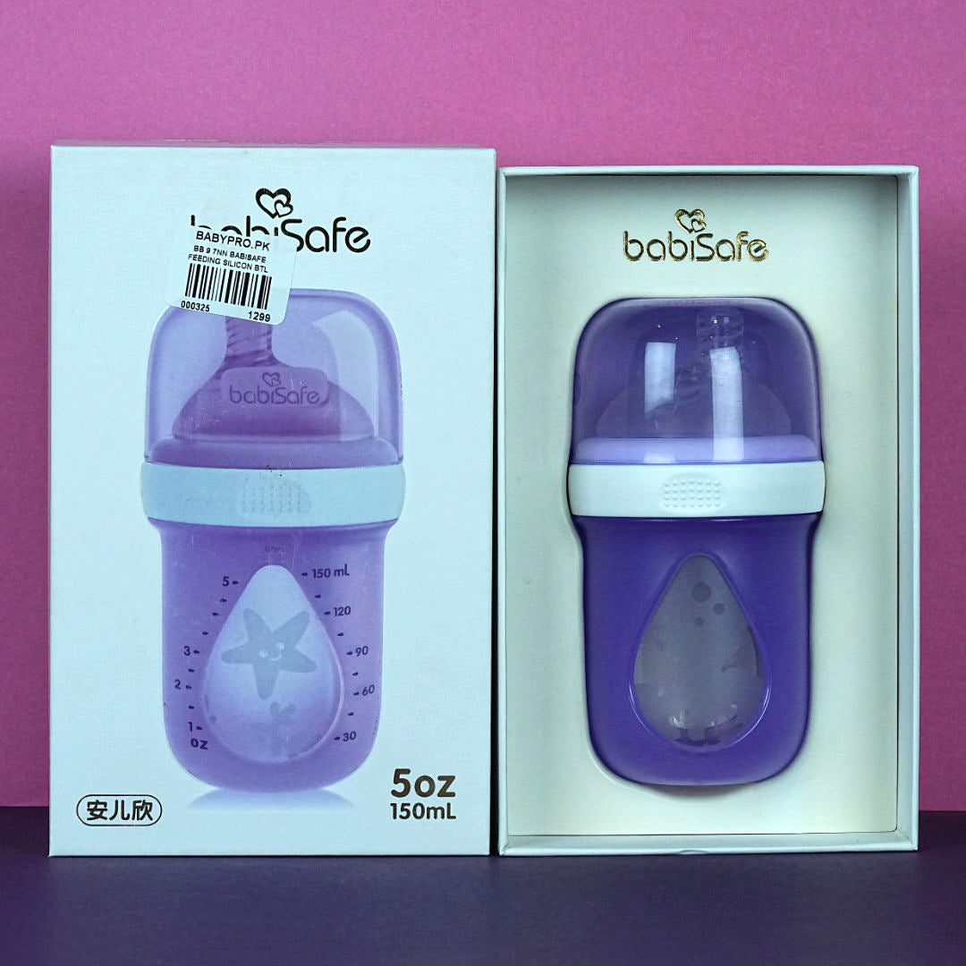 babisafe Regular Neck Baby Bottle, 150ml, Anti-Colic, BPA Free, 3+ Months, Pakistan