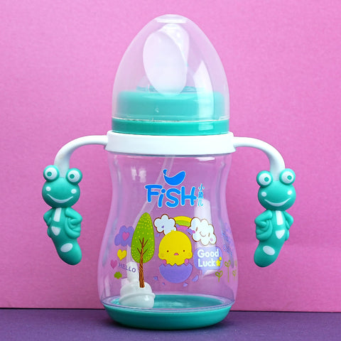 Fish Plastic Baby Bottle, 250ml, Anti-Colic, BPA Free, 6+ Months, Pakistan