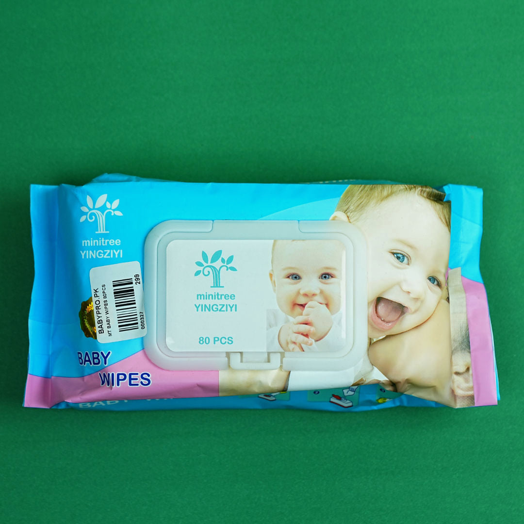 Minitree Baby Wipes (80 pcs) – Gentle and Safe for Your Baby's Delicate Skin – BabyPro.pk