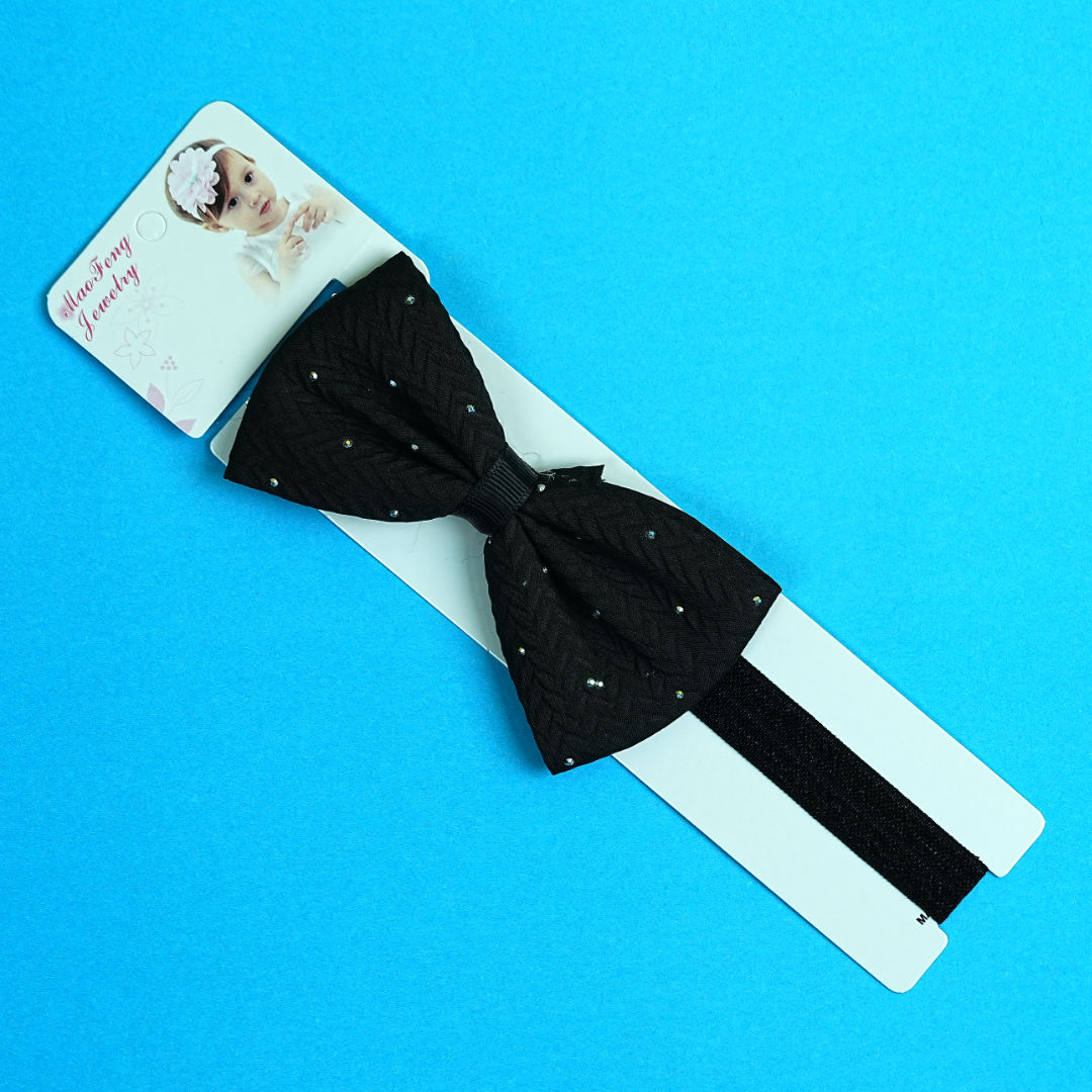 Elegant Black Hair Bow Headband for Infants and Toddlers – Pakistan