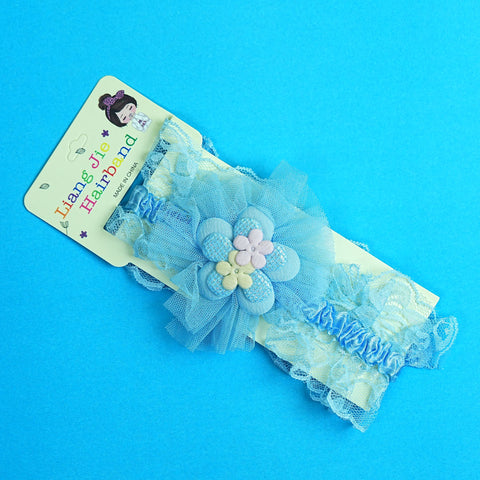 Adorable Blue Floral Headband for Infants and Toddlers - Perfect for Photoshoots - BabyPro.pk