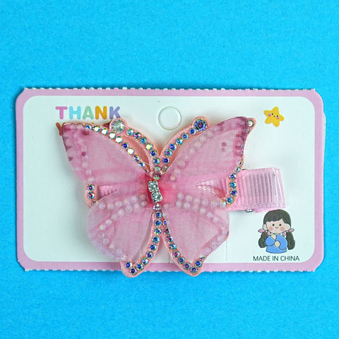 Adorable Hair Accessories for Toddlers: Glittery Pink Butterfly Hair Clip – BabyPro.pk