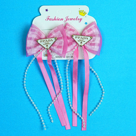 2-Piece Butterfly Hair Clips with Flowing Ribbons - Multiple Colors - BabyPro.pk