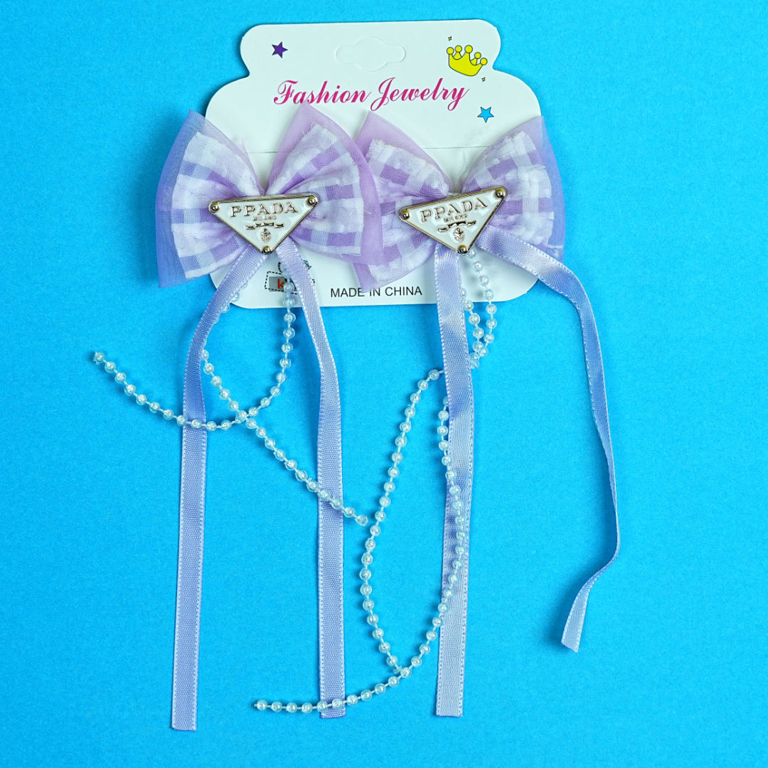 2-Piece Butterfly Hair Clips with Flowing Ribbons - Multiple Colors - BabyPro.pk