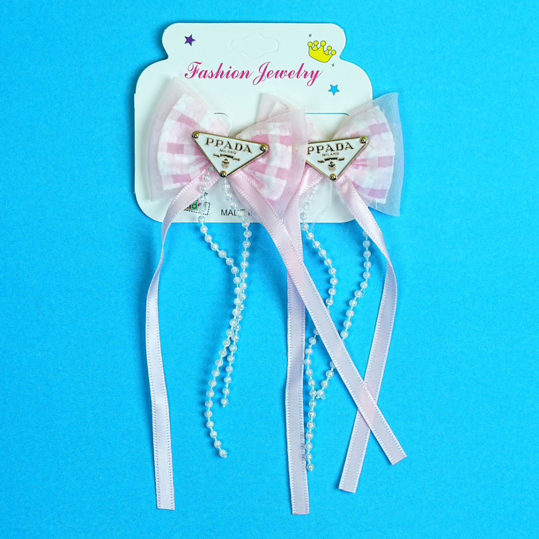 2-Piece Butterfly Hair Clips with Flowing Ribbons - Multiple Colors - BabyPro.pk