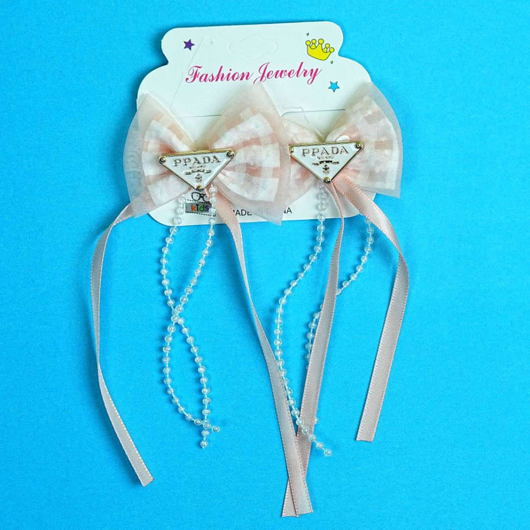 2-Piece Butterfly Hair Clips with Flowing Ribbons - Multiple Colors - BabyPro.pk