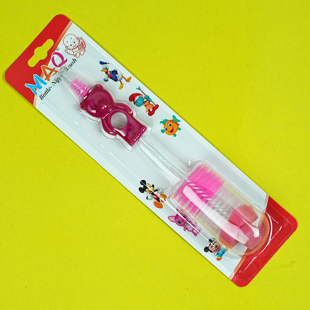 Dual-Sided Bottle and Nipple Brush for Thorough Cleaning – MAQ - BabyPro.pk