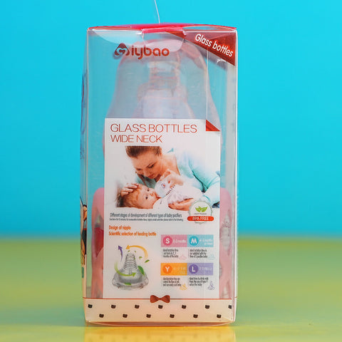 Siybao 60ml Glass Baby Bottle with Silicone Sleeve – Safe & Easy Feeding for Newborns & Infants