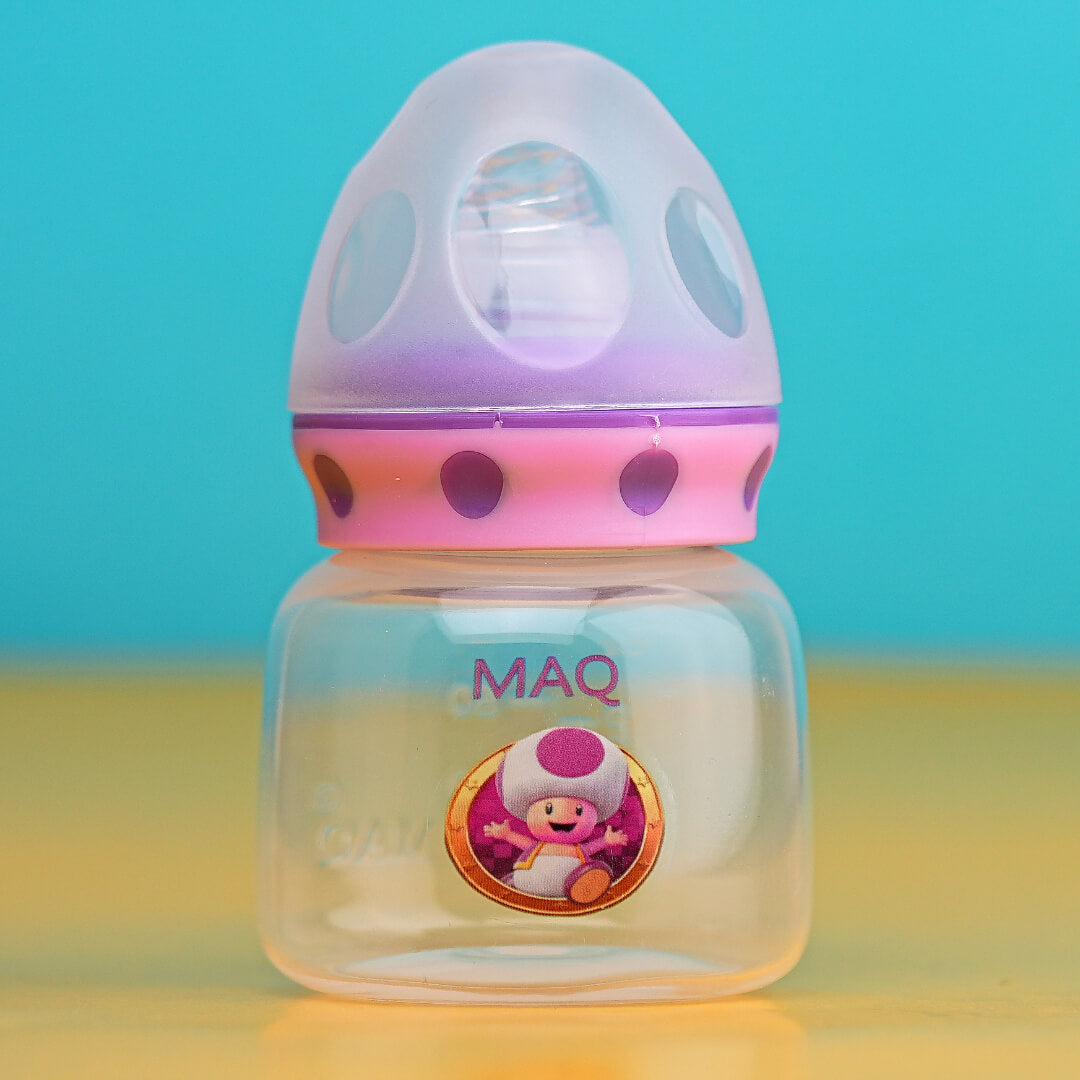 MAQ 60ml (2oz) Mini Feeding Bottle: Anti-Colic, Leak-Proof, & Fun for Little Tummies!