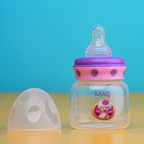 MAQ 60ml (2oz) Mini Feeding Bottle: Anti-Colic, Leak-Proof, & Fun for Little Tummies!