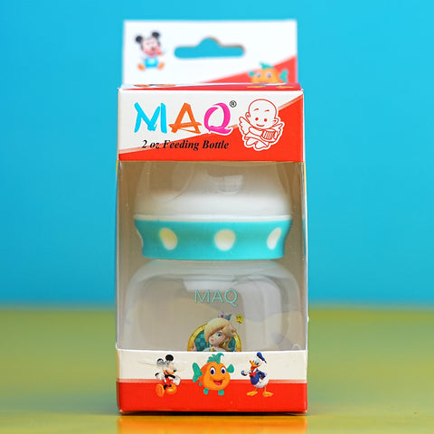 MAQ 60ml (2oz) Baby Feeding Bottle | Anti-Colic, Leak-Proof, Fun Cartoon Design | BPA Free | Made in Pakistan