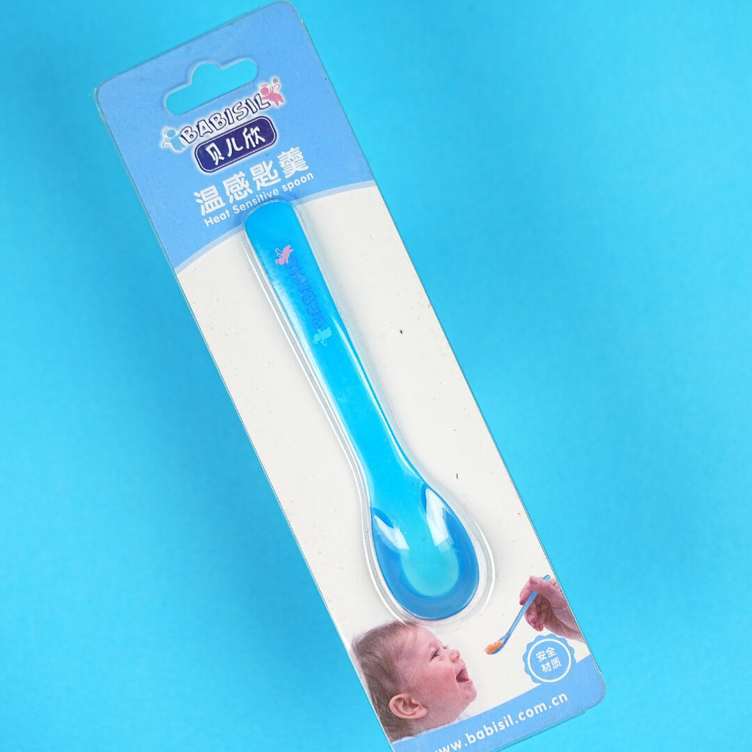 Babisil Heat Sensitive Spoon (Chamcha) | BPA-Free | Changes Color with Warm Food | Best for Babies in Pakistan