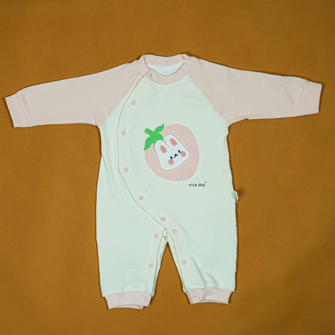 Imported Baby Onesie | Soft Cotton | Adorable Strawberry Bunny | Snap Closure | Newborn to 6 Months