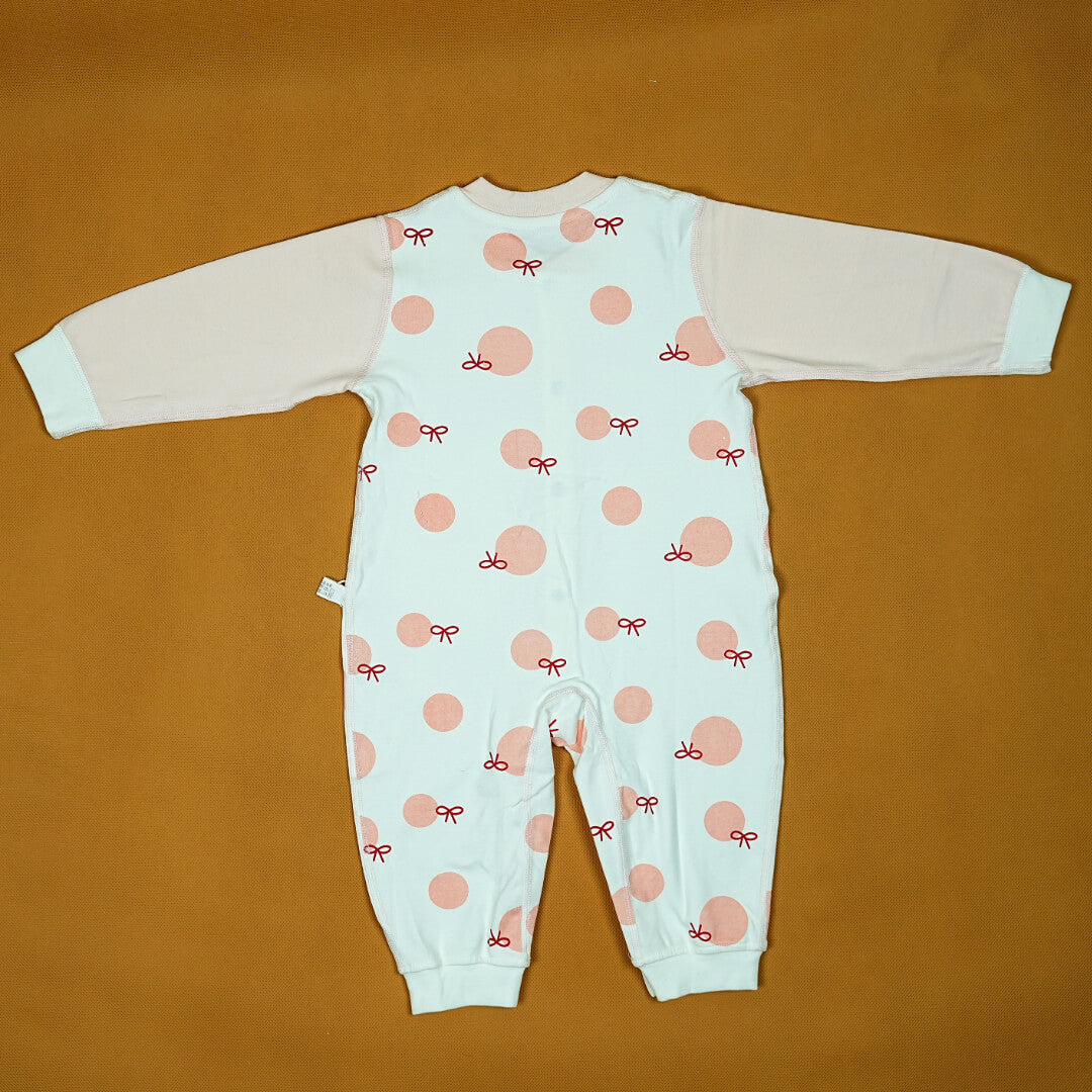 Imported Pink Bunny Onesie & Bib Set | Premium Cotton | Playful Polka Dots | 6-15 Months