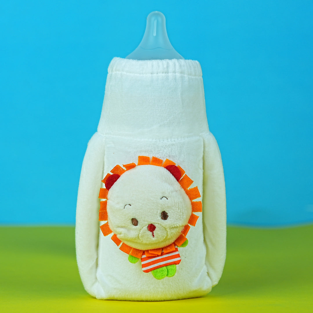 Lion Cub Cuddles: Cozy & Warm Baby Bottle Cover in Pakistan (Babypro.pk Exclusive)