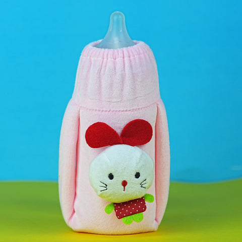 Bunny Snuggles Baby Bottle Cover – Keep Milk Warm & Little Hands Happy in Pakistan (Babypro.pk Exclusive)