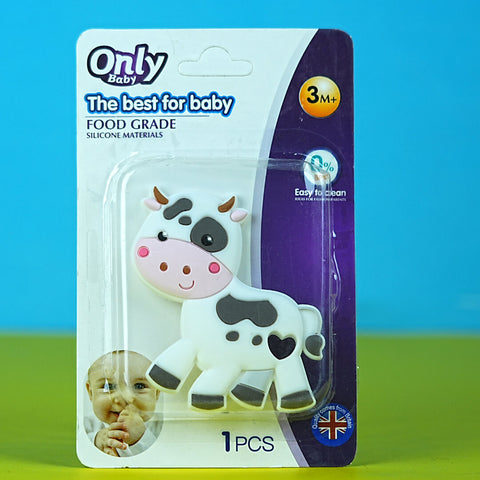 Only Baby Cow Teether - 100% Food Grade Silicone Teether for Soothing Gums (3+ Months, Babypro.pk Exclusive)