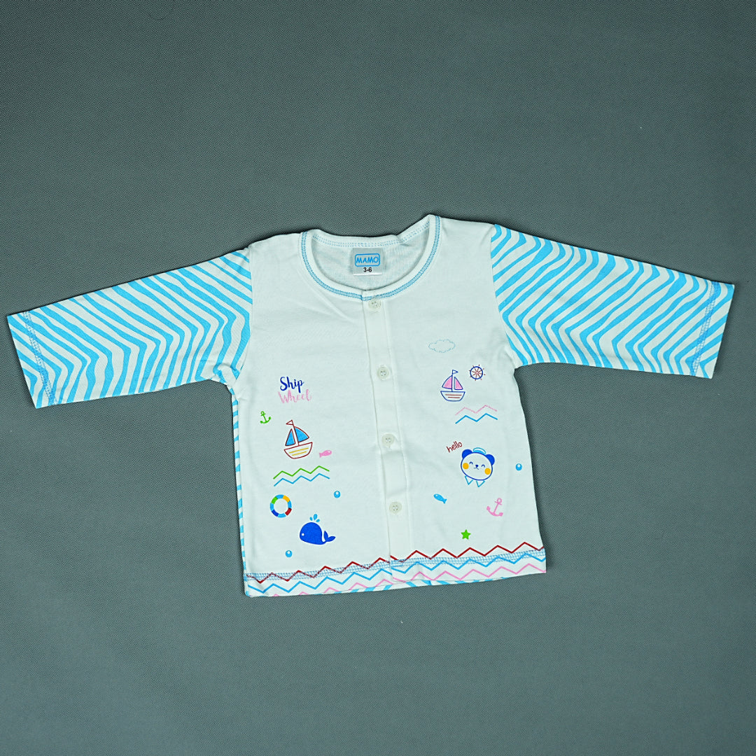 100% Cotton Baby Boy Shirt and Pant Set: Ship and Panda Design