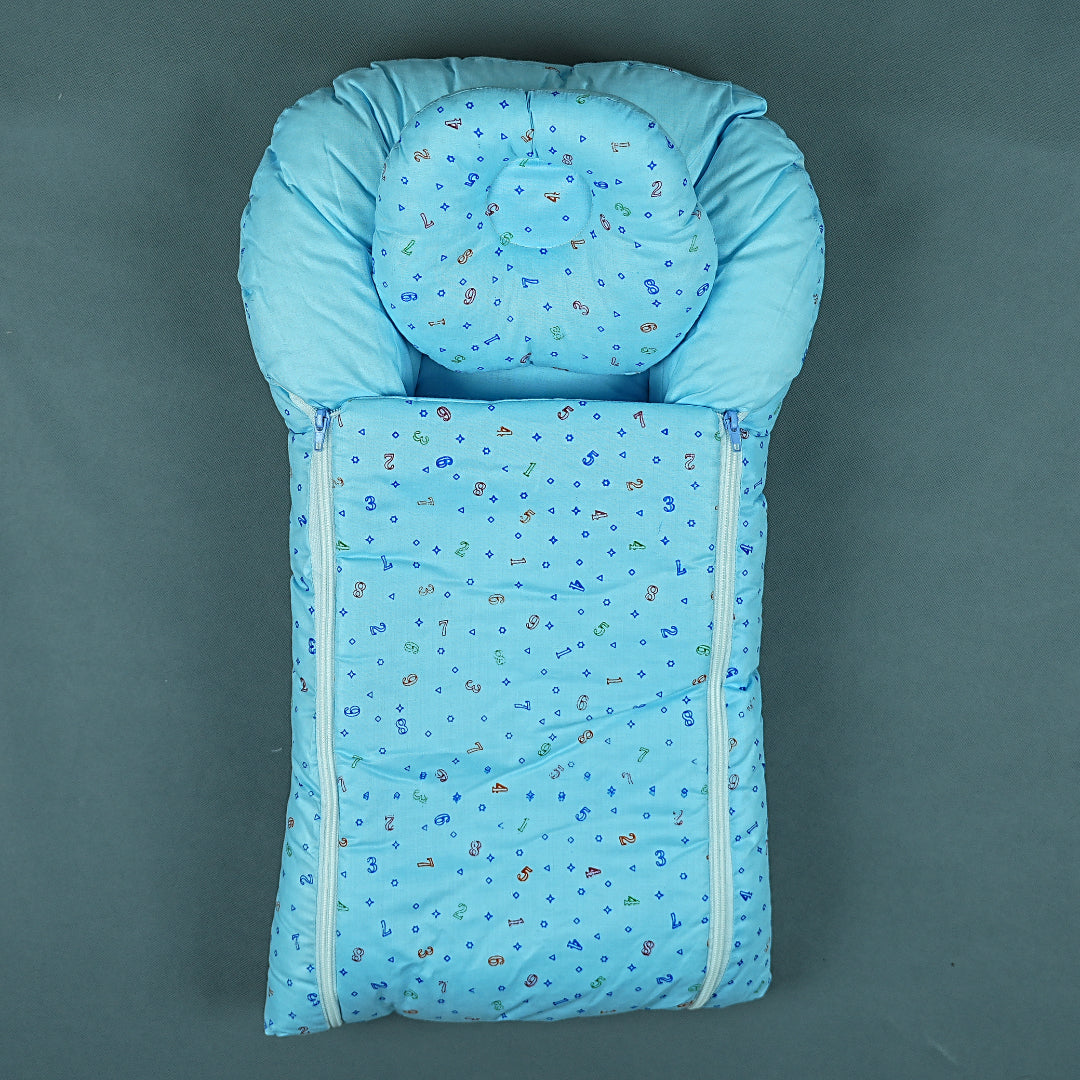 Soft and Cozy Baby Swaddle with Pillows: Blue