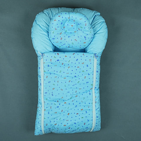 Soft and Cozy Baby Swaddle with Pillows: Blue