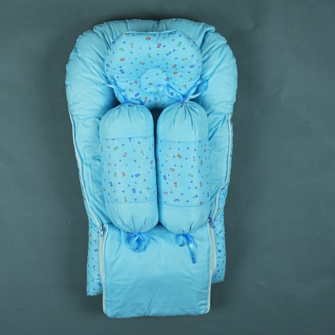 Soft and Cozy Baby Swaddle with Pillows: Blue