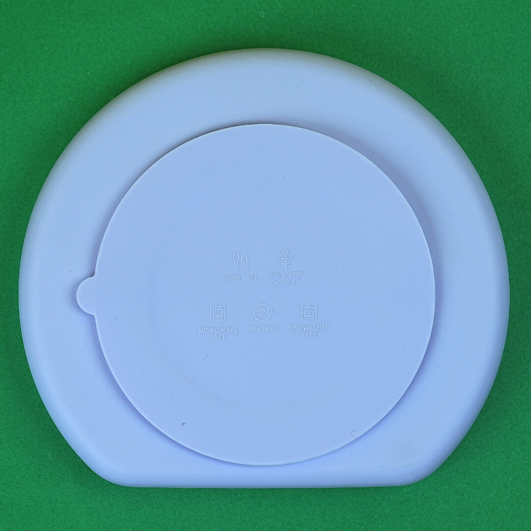 Mushie Silicone Suction Plate | Baby Divided Plate | BPA-Free | Lavender