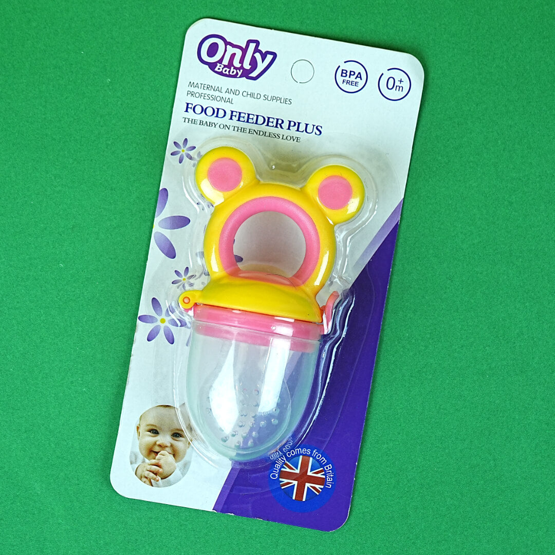 Only Baby Food Feeder Plus | BPA-Free | Silicone Baby Food Feeder with Net | Teething Soother