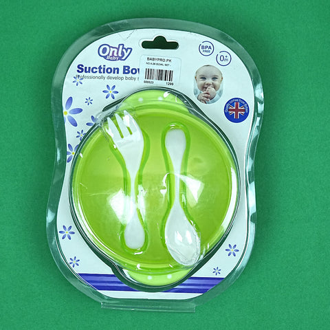 Only Baby Suction Bowl Set with Spoon & Fork | BPA-Free | Dishwasher Safe