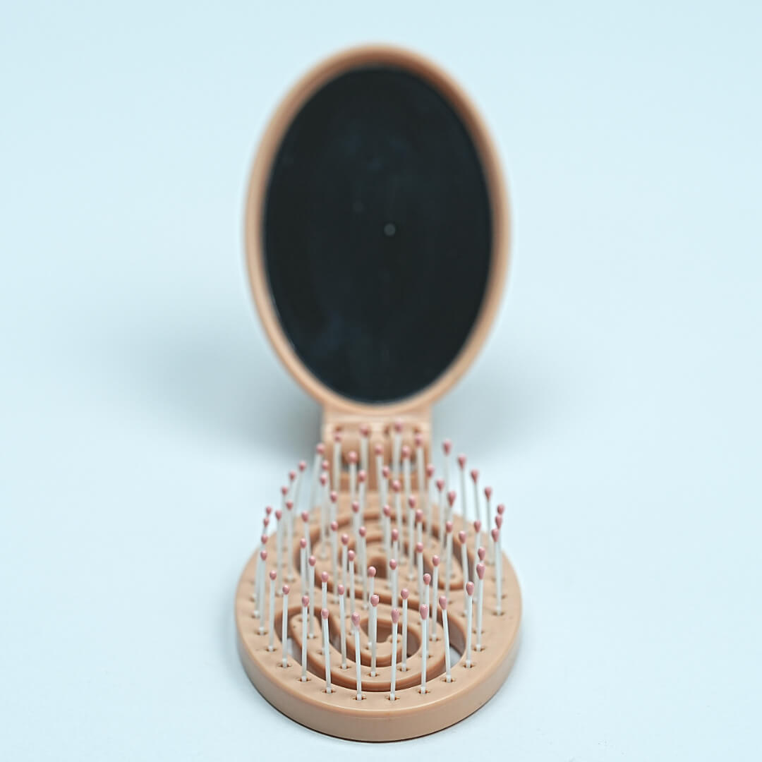 Adorable Folding Hairbrush & Mirror for Kids - Perfect for Little Ones!