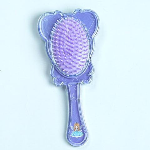 Cute Transparent Hair Brush with Soft Bristles - Perfect for Kids!