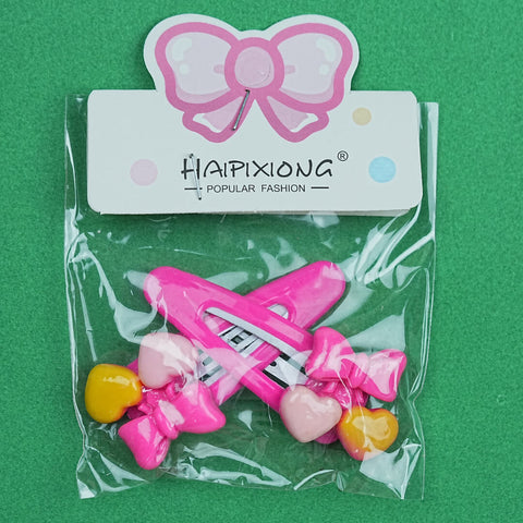 Cute Heart & Bow Hair Clips for Girls