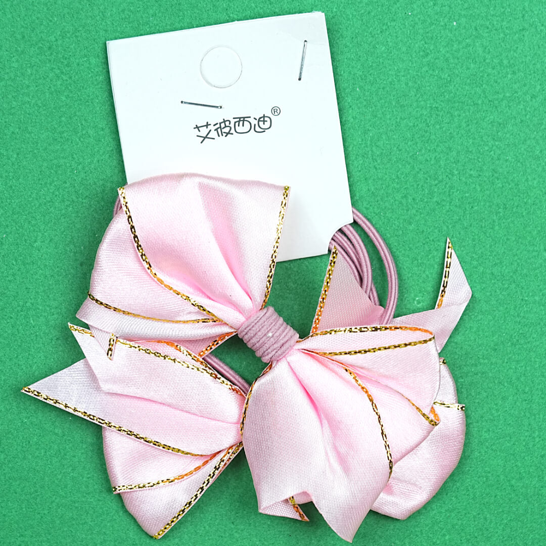 Elegant Bow Hair Ties for Girls | Stylish & Comfortable (Pack of 2)