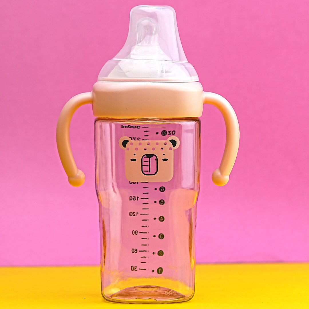 3-in-1 Multifunctional PPSU Baby Bottle with Straw and Handle