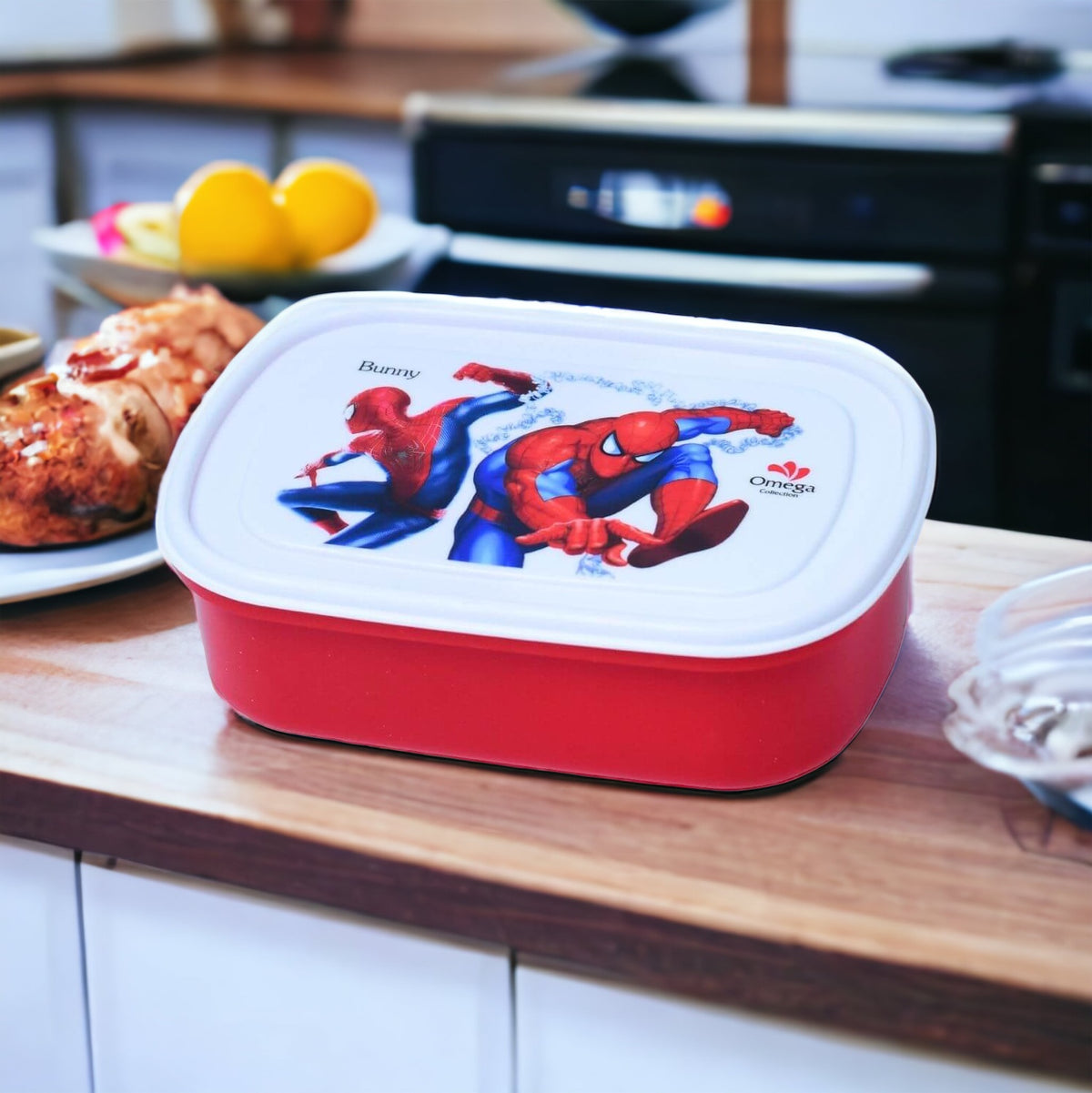 Spiderman Single Compartment Lunch Box with Spoon, Fork, and Small Food Container